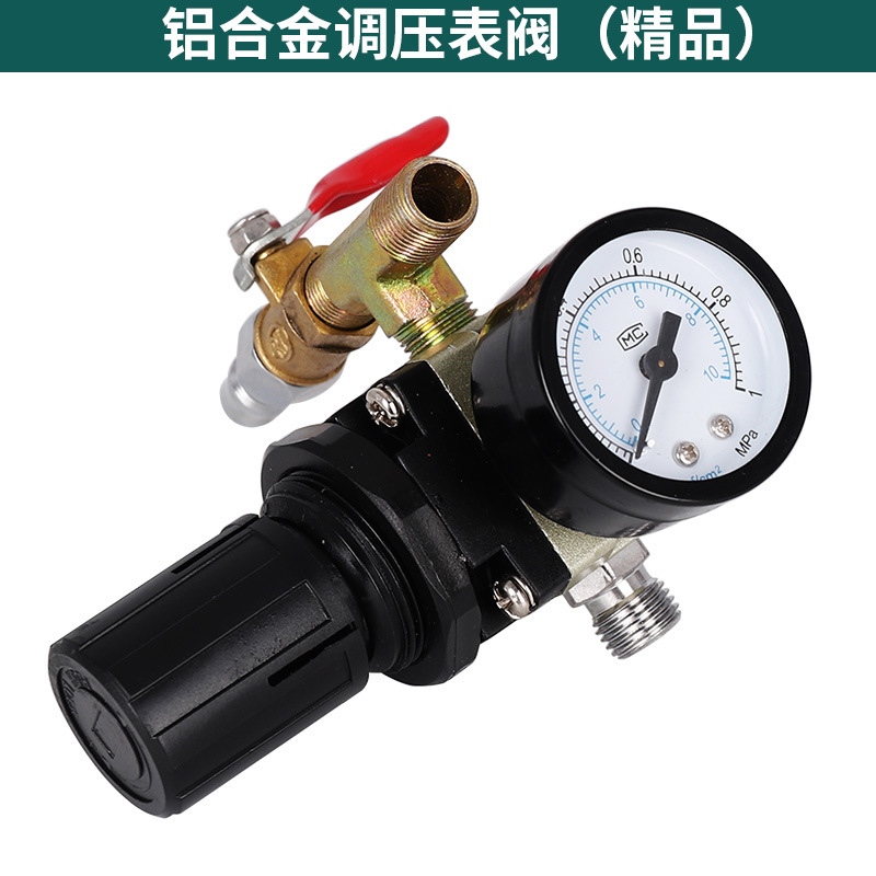 藤原气压调压阀气动喷漆枪配件水包水隔膜泵气管料管调压阀压力表