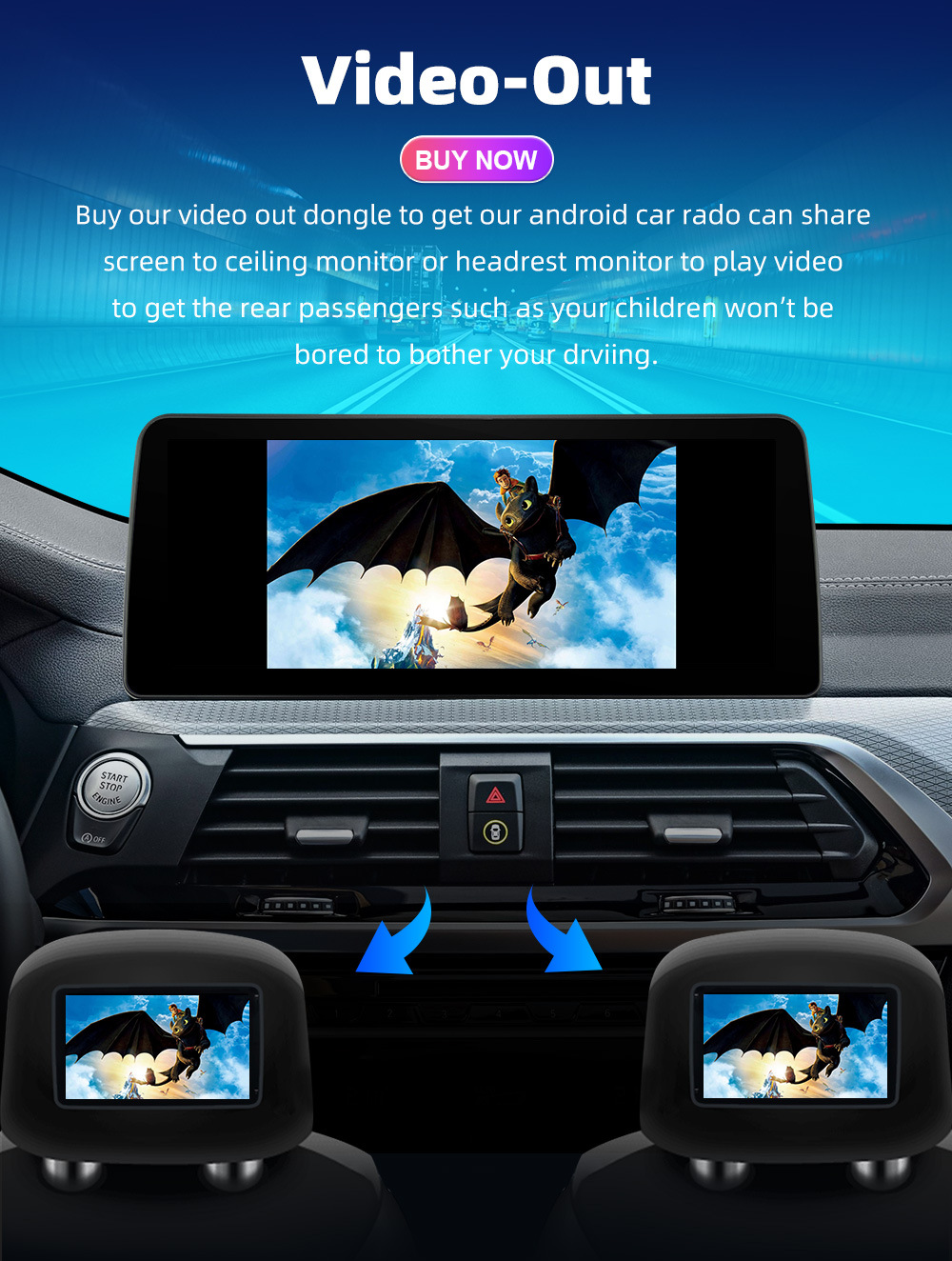 12.3inch Large-Screen Android Smart All-In-One Navigation Unit T133/8581/7862 with Optional 360 Panoramic View, C
