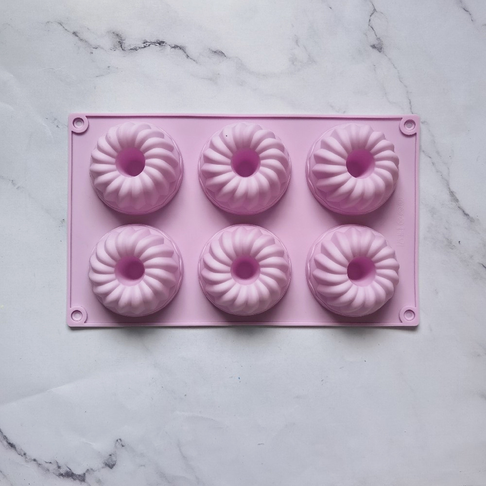 6 Lian Savarin 189 molde de silicona pastel helado pudín molde de postre jabón utensilios