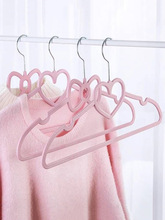 粉色衣橱少女心学生衣架创意宿舍爱心蝴蝶结塑料防滑干湿两用衣撑
