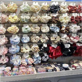 韩系高颜值蕾丝大肠发圈女高级感头花高弹橡皮筋百搭耐用方巾发绳