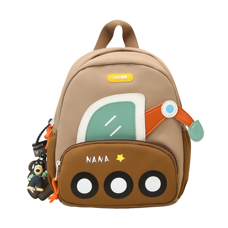 Jardín de infantes mochila escolar ligera para mujeres 2025 nueva caricatura encantadora excavadora mochila para hombres mochila de primavera