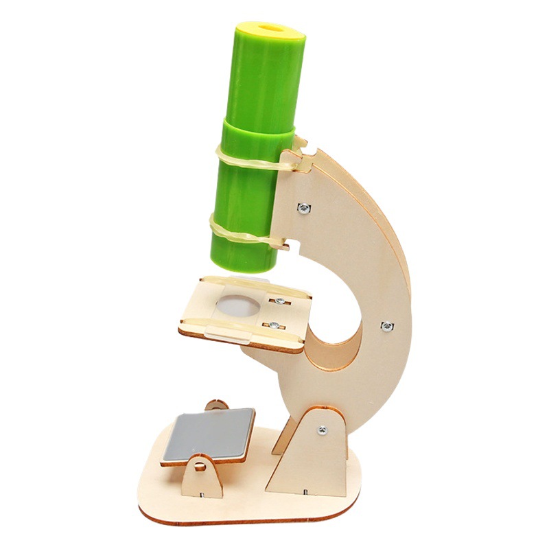 Microscopio Tecnología pequeña producción de los niños experimento científico hecho a mano DIY estudiantes de escuela primaria y secundaria ciencia y educación pequeño juguete material paquete