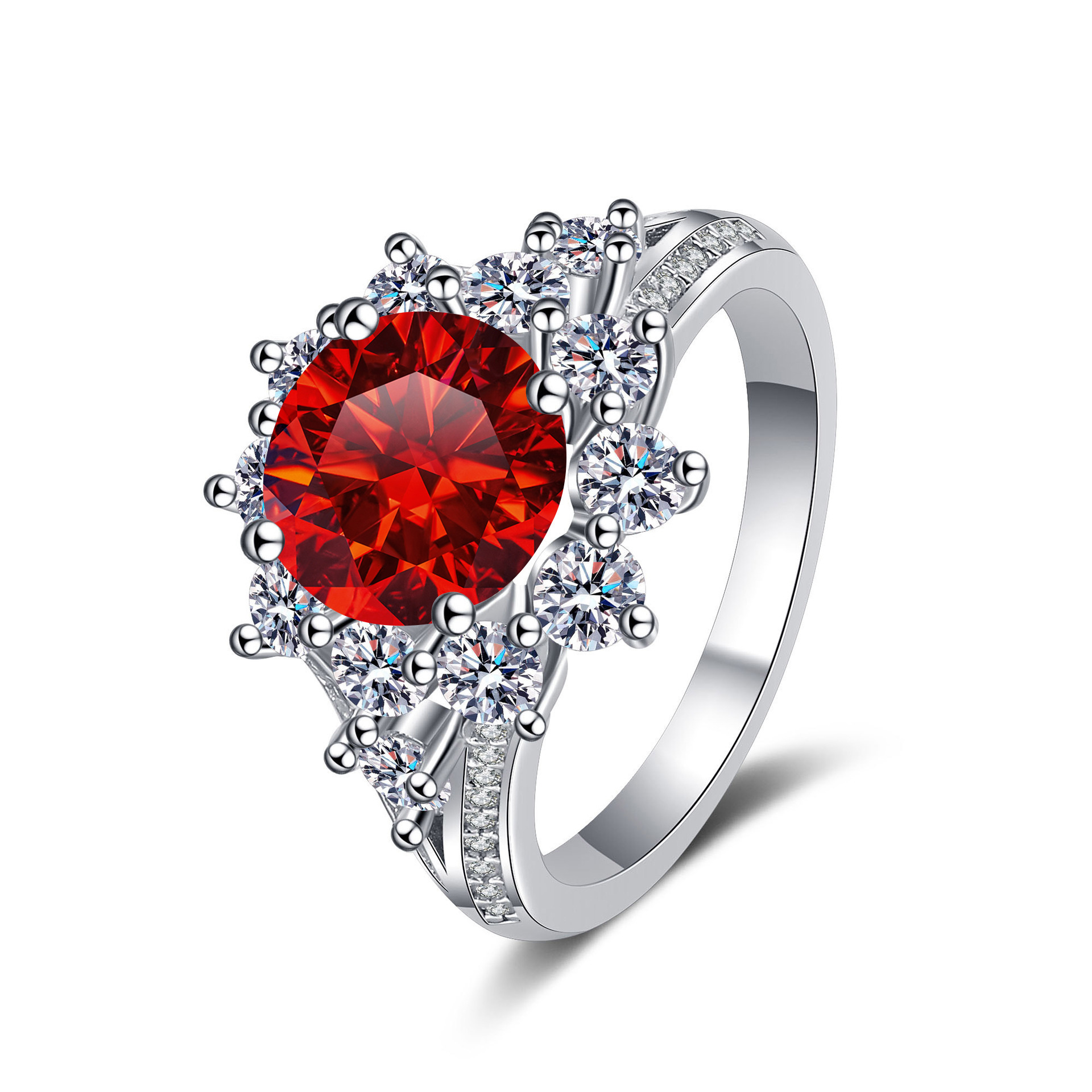 925 anillo de plata esterlina mujer 3 quilates color moissanita ligera anillo de viento de lujo chapado pt950 oro meson fábrica en stock