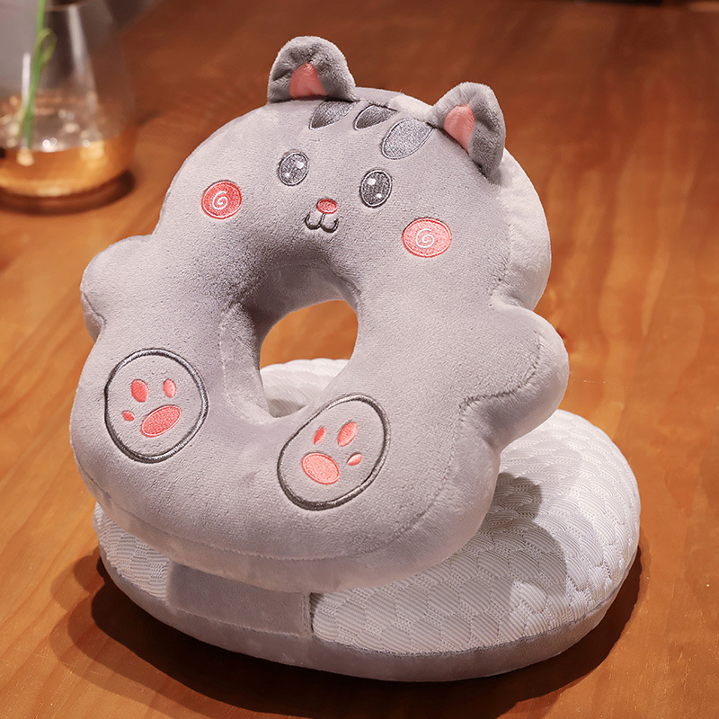 Almohada de Peluche para Siesta de Peluche de Cristal Ergonómico, Suave para Oficina y Descanso