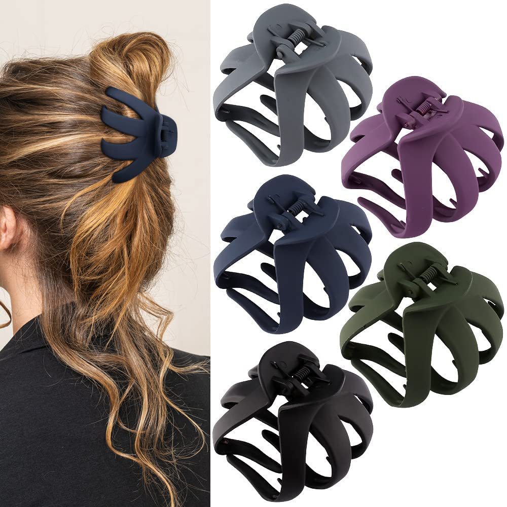 Horquilla de material de PC de estilo caliente de Amazon, pinza de tiburón esmerilado, accesorios para el cabello, garra de pulpo simple para mujer, pinza para el cabello en la parte posterior de la cabeza image 23