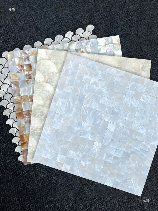 Shell Mosaic Tiles Bathroom Kitchen Wall Tiles Natural Mother-Of-Pearl Background Wall Wall Stickers Bathroom Tiles Floor Tiles Decoration