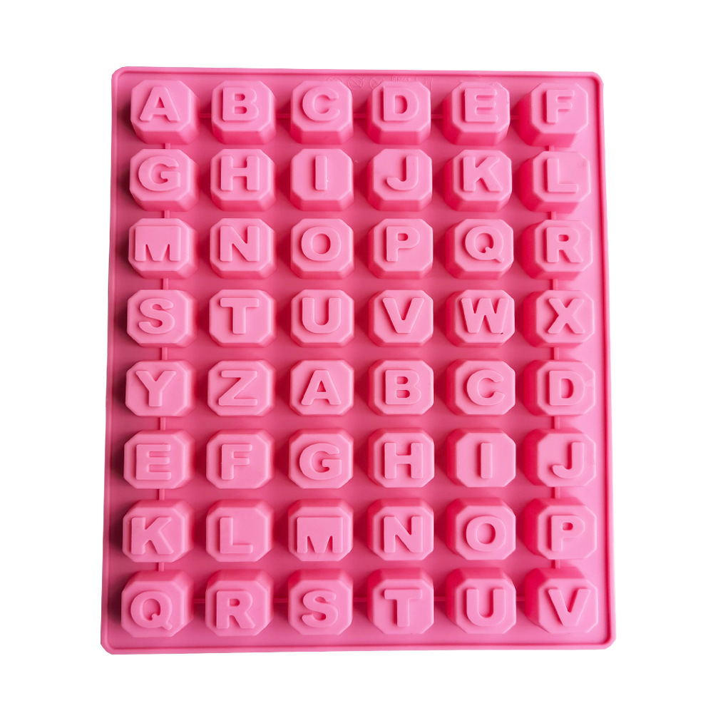 Teclado 190 letras molde de silicona pastel helado pudín molde de postre jabón utensilios