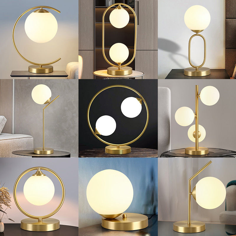 Nordic Modern Minimalist Bedroom Hotel Room Bedside Lamp Home Night Light Study Reading Eye Protection Iron Art Table Lamp