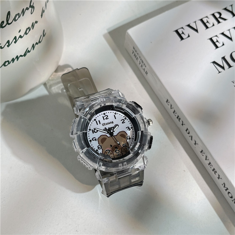 Children's Quartz Watch With Cartoon Bear Design For Students_voghion.com