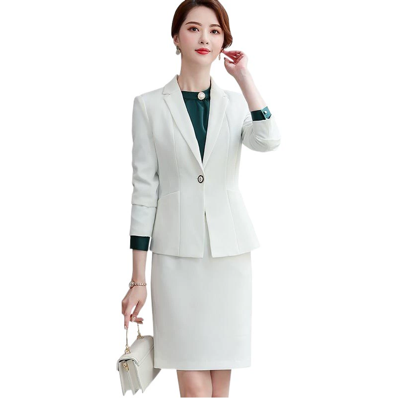 Осенне-зимняя женская одежда больших размеров, пиджак без глажки, женское профессиональное платье, костюм с длинными рукавами, Женская рабочая одежда для клерка
