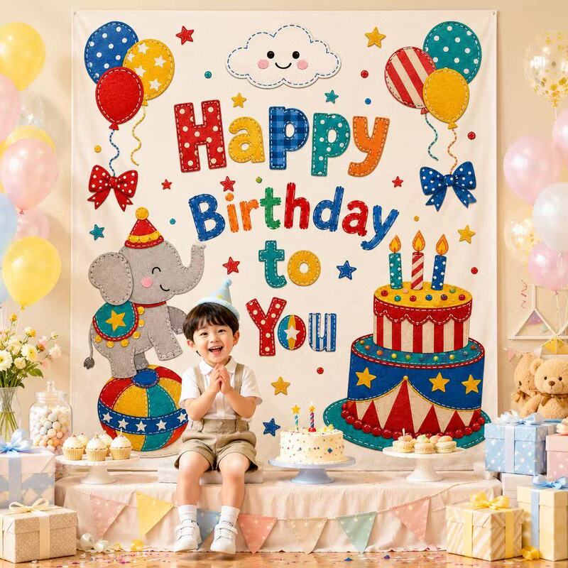 Ins-Style Birthday Backdrop Photo Tapestry for Children, Boys and Girls, Baby-Themed Birthday Bedroom Decoration Tapestry for Parties Ins-Style Birthday Backdrop Photo Tapestry for Children, Boys and Girls, Baby-Themed Birthday Bedroom Decoration Tapestry for Parties