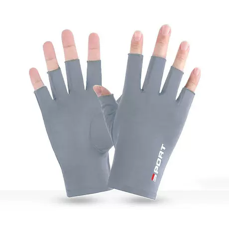 Men's sports-half finger [gray]