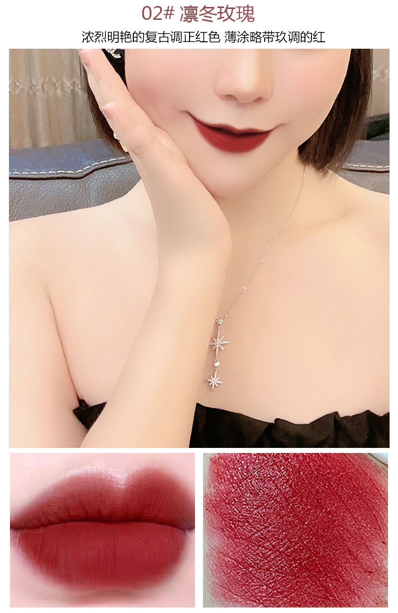 kakashow velvet lip gloss and lip paste matte finish red lip gloss that doesn't stick to cups and doesn't fade, an affordable alternative for students undefined