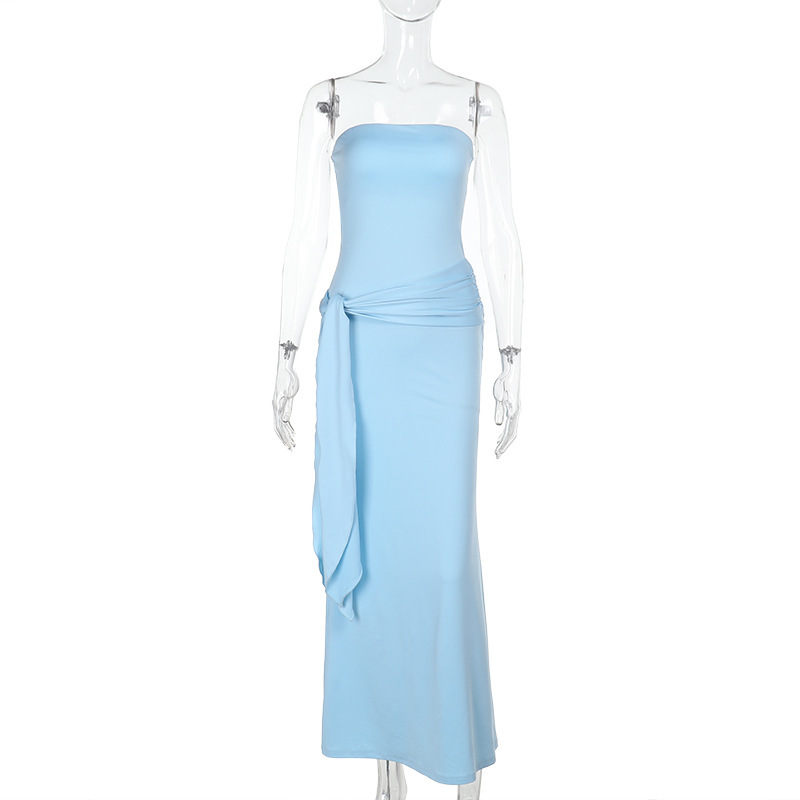 Hip Dress Sexy Slim Fit Slimming Streamer Lace up Tube Top Long Term Dress 9 Hip Dress Sexy Slim Fit Slimming Streamer Lace up Tube Top Long Term Dress