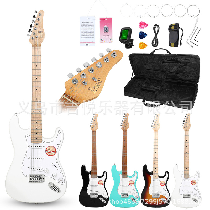 39inch Professional Electric Guitar Student Adult Beginner Entry St Rock Electric Guitar Set Poplar Guitar