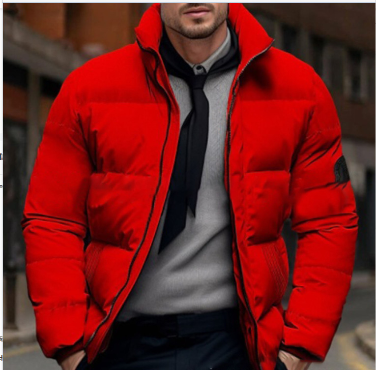 Herrenbekleidung Herbst und Winter Dicker Baumwollmantel für Herren Baumwolljacke mit europäischem Größenetikett für Herren Brotmantel Lässiger Baumwollmantel in großer Größe_voghion.com