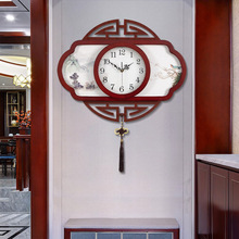 新中式古典挂钟家用客厅装饰钟表中国风挂墙时钟创意个性石英钟