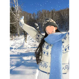 绵羊绒2025费尔岛慵懒毛衣双拉链针织衫宽松软糯外套图片色其他厚