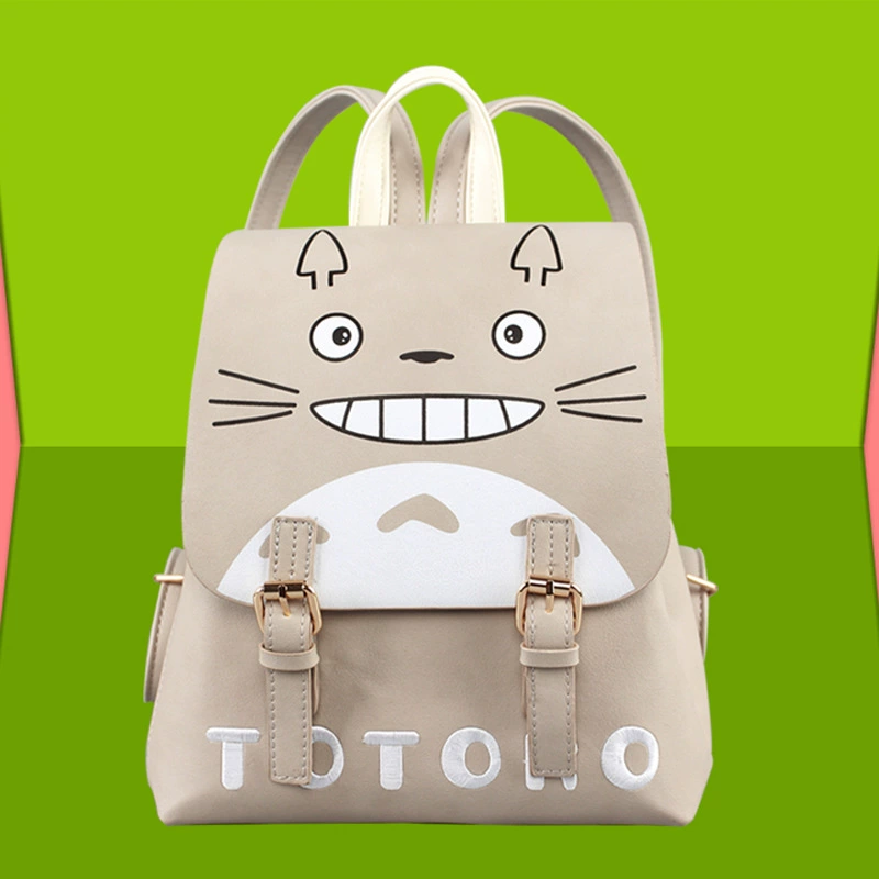 Рюкзак аниме Totoro, двухмерный дизайн, экокожа, маленький рюкзак, 0,655 кг