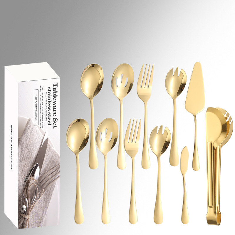 1010 Acero inoxidable vajilla piezas públicas traje/11 Hotel suministros buffet tenedor cuchara colador clip de comida