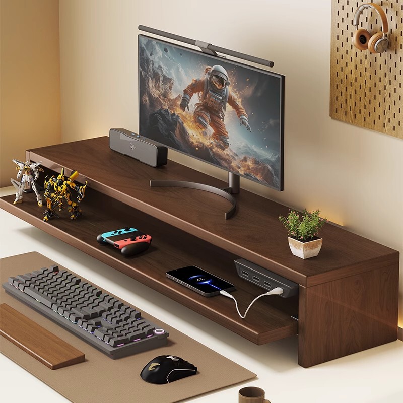 Computer Heightening Storage Rack Office Storage Rack Desktop Modification Artifact with Drawer USB Expansion Workstation Storage