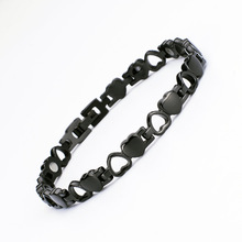 跨境热销时尚饰品批发女士爱心磁石保健手链创意诸石手镯