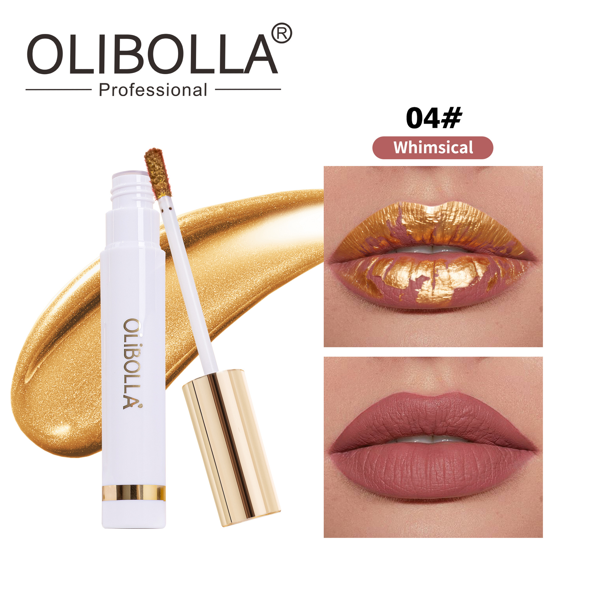 Mascarilla labial transfronteriza de oro 24K, brillo labial peel-off, color de larga duración, no se pega a la taza, esmalte labial peel-off.