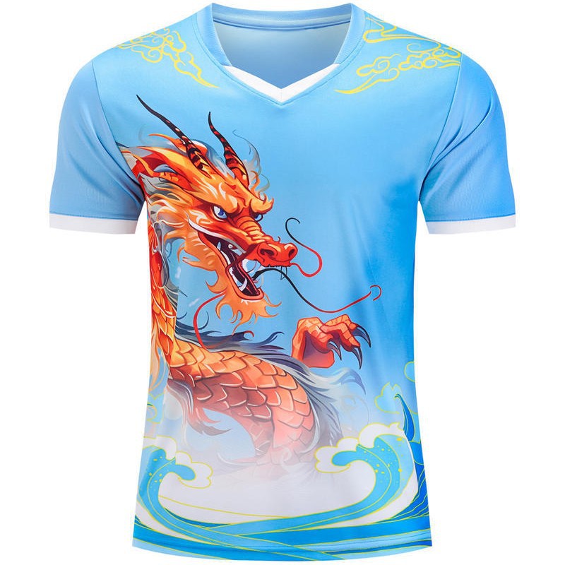 Trajes de fútbol trajes de entrenamiento con patrón de dragón mangas cortas 2025 nuevos trajes deportivos de carreras de barcos dragones