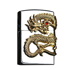 1203貼片金龍油機型充氣明火打火機 普通貼片開蓋小砂輪打火機