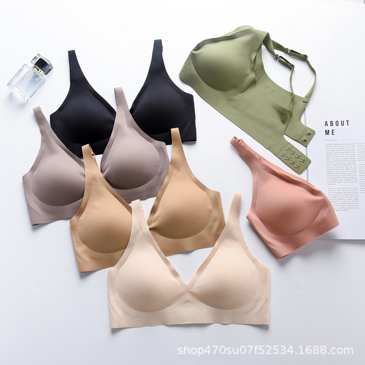 女性用外国貿易ソフトサポート下着、プッシュアップ、副乳縮小、たるみ防止、調節可能なシームレスゼリーブラジャー|undefined