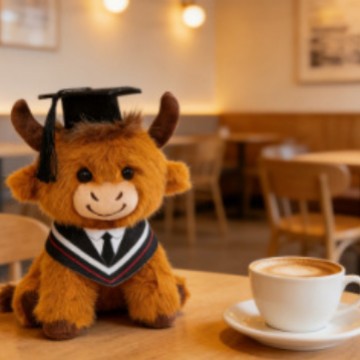 Muñeco de Peluche Vaca Graduación, Franela, Algodón PP, para Graduación, Regalo de Estudiantes image 2