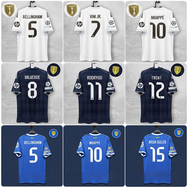 2526 Real Madrid Jersey Champions League Version No. 10 Mbappe Football Uniform T-Shirt No. 5 Bellingham Team Uniform Vinicius