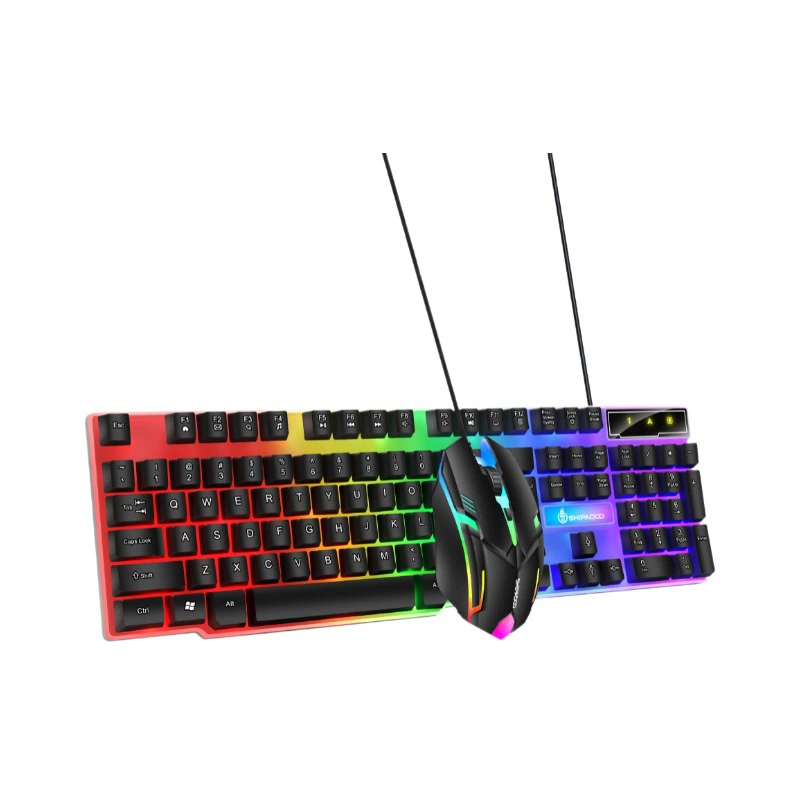 Laptop, keyboard, mouse, set, mechanical rainbow game console