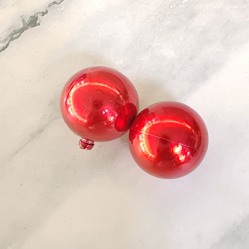4CM 크리스마스 볼 - 빨간색 빛