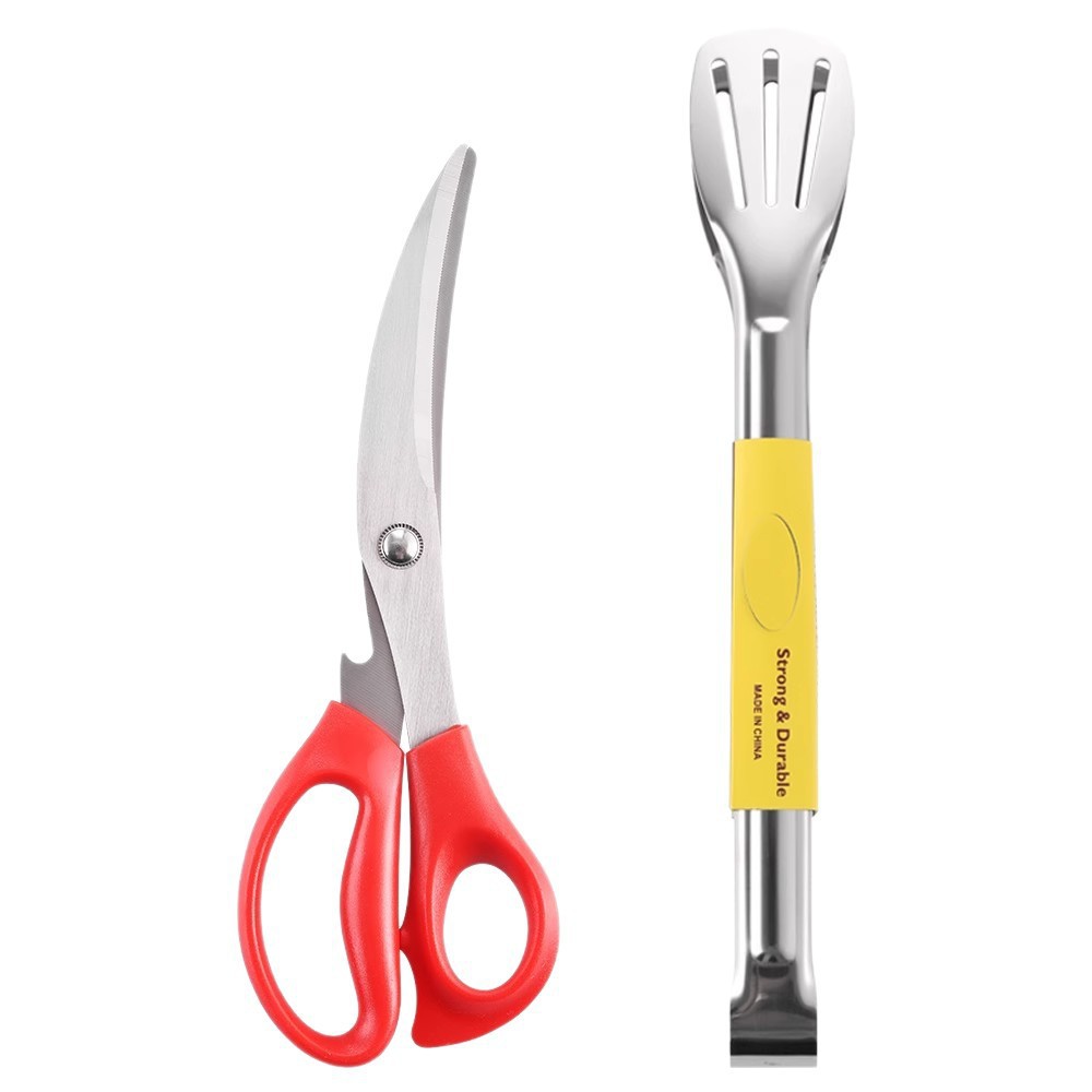 Tijeras de cocina de barbacoa coreana de acero inoxidable de alta dureza multifuncional de grado alimenticio para carne frita