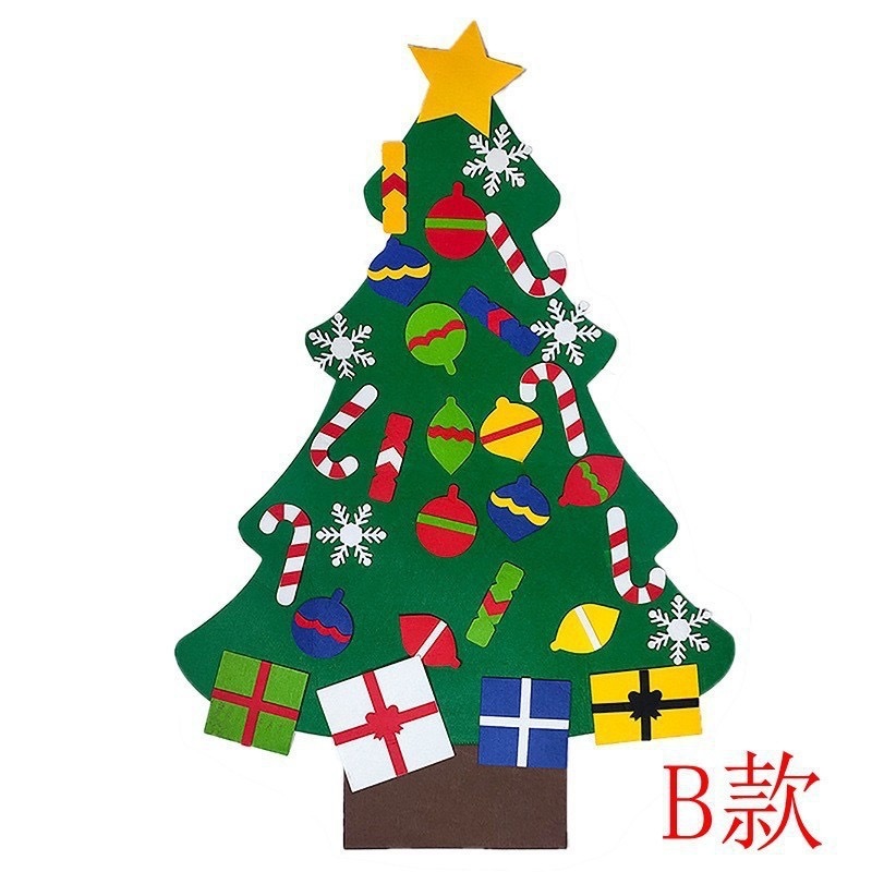 クロスボーダーフェルト DIY クリスマス装飾新しい子供のおもちゃペンダントクリスマスギフトフェルトクリスマスツリー|undefined