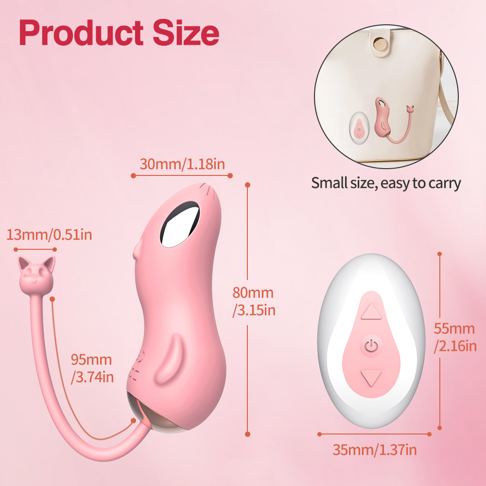 Wireless Remote Control Vibrator For Women With Shock Functions_voghion.com