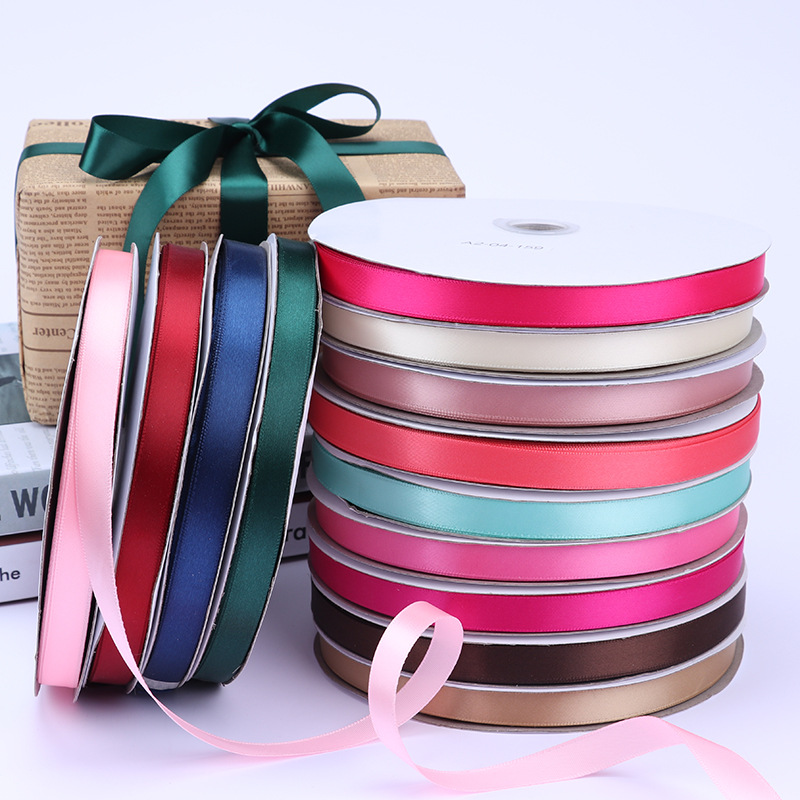 1,2 cm cinta de poliéster arco DIY cinta de la boda ramo de frutas caja de regalo de embalaje de color de la cinta de satén Decoración