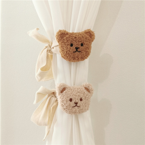ins style bear baby room curtain straps decoration car sunshade drawstring straps mosquito net straps straps