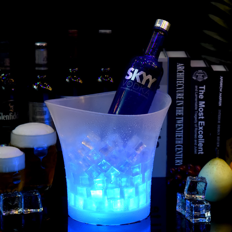 スポット発光シャンパン氷桶5lバーktv商用転倒防止冷たいワインビール桶ice bucket|undefined