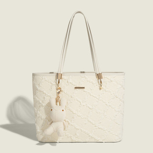 2024 New Summer Women's Bag, Large-Capacity Tote Bag, High-End Jacquard Shoulder Bag, Versatile Commuter Handbag