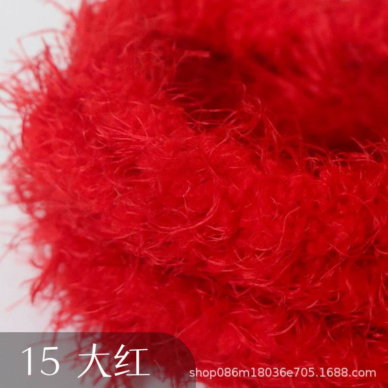 Suministro directo de fábrica 15mm de lana larga felpa trenzado palo súper grueso súper denso hecho a mano DIY pequeño perro de leche Raíz de pelo