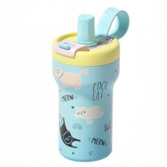 卸売りストローコーヒーカップコップ大容量氷覇コップ高颜値陶磁器内胆二杯女性保温カップ