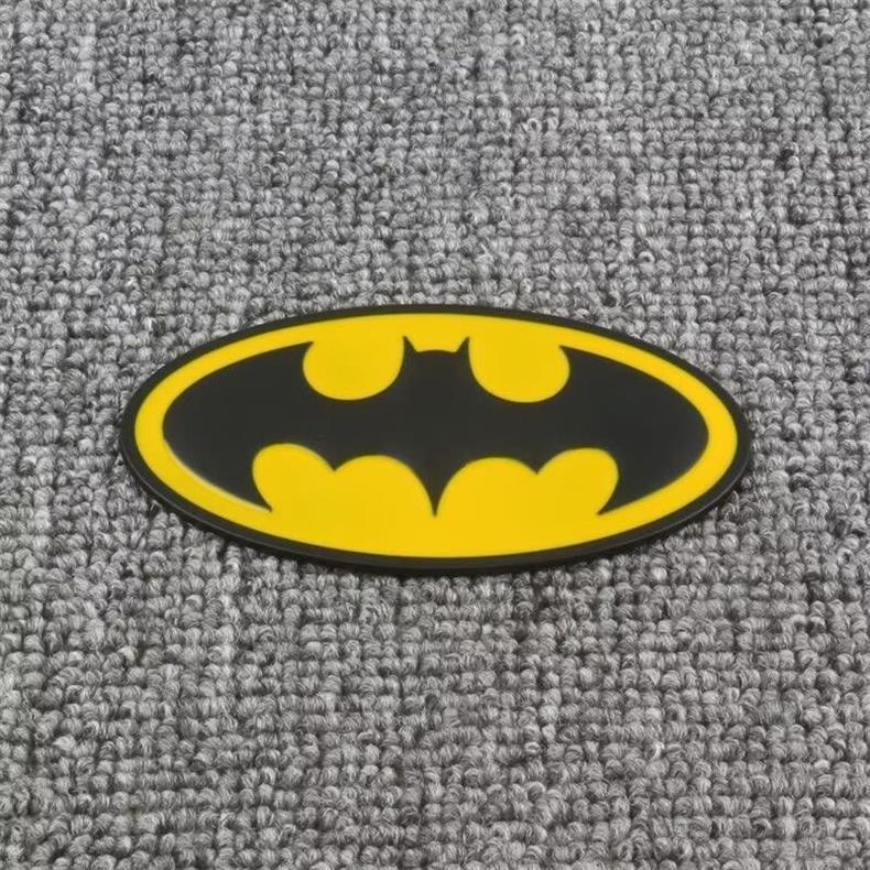 Car personalized emblem Batman 3D metal modified car sticker body decoration sticker tail emblem side emblem scratch cover sticker