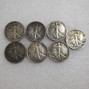 Antique Crafts D,S,P Edition 17 30.5MM American Statue of Liberty Copy Brass Material Half Dollar Silver