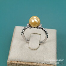 S925纯银戒指空托8-85mm珍珠戒指托时尚精美diy银饰配件 工厂批发