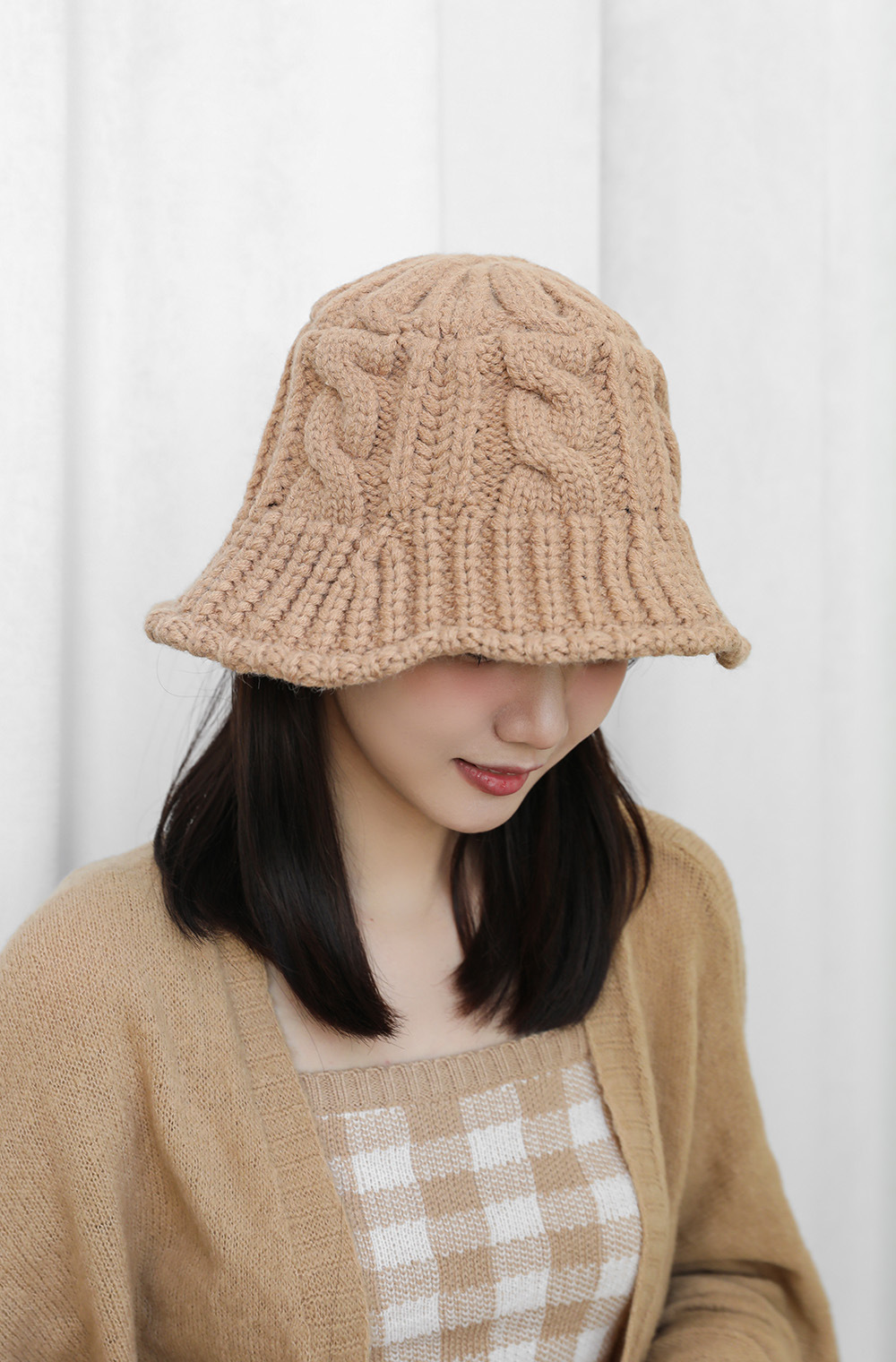 麻花渔夫帽2号女模特图