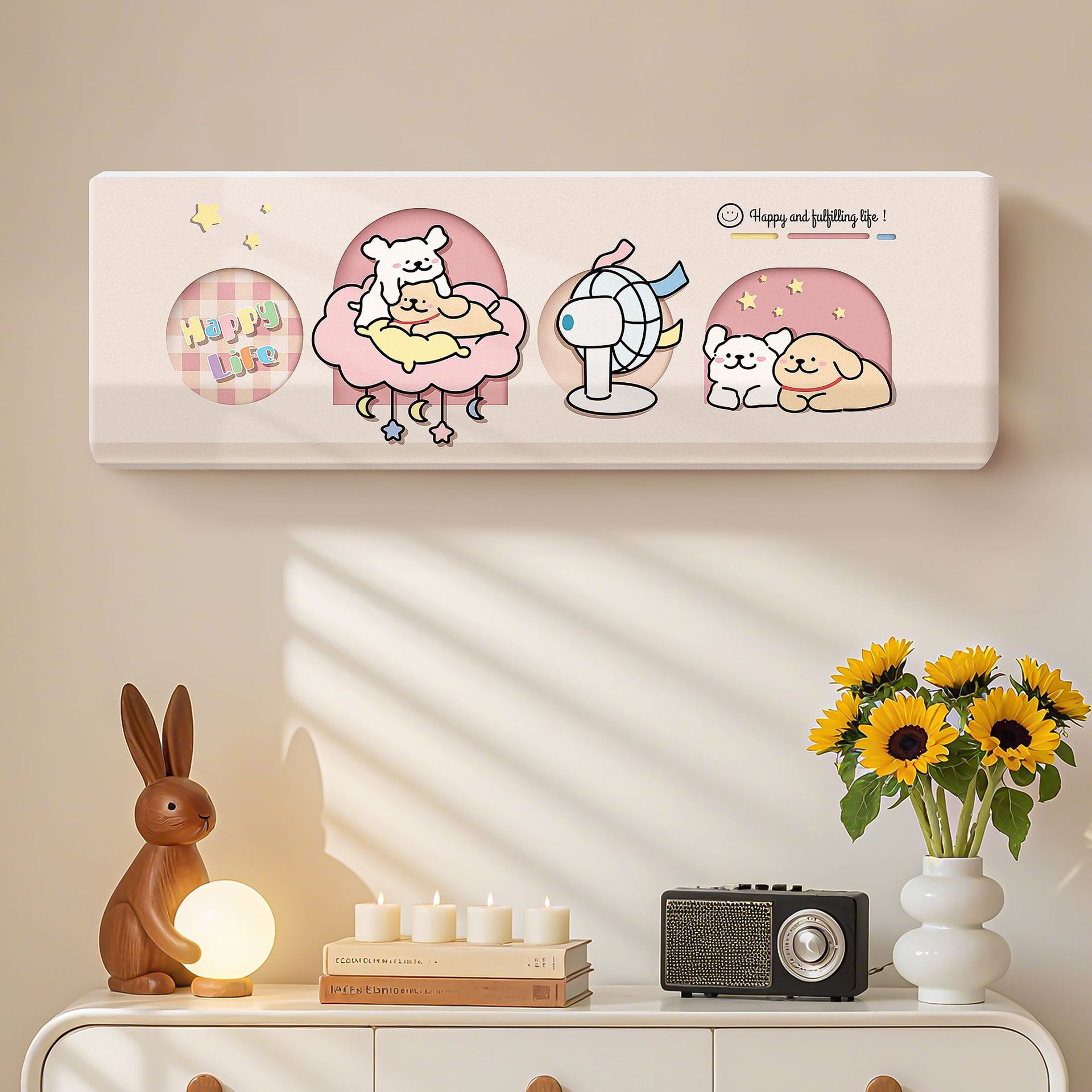 2025 nuevo aire acondicionado cubierta de polvo todo incluido tela elástica colgante cubierta de protección general de alta inducción cubierta de aire acondicionado