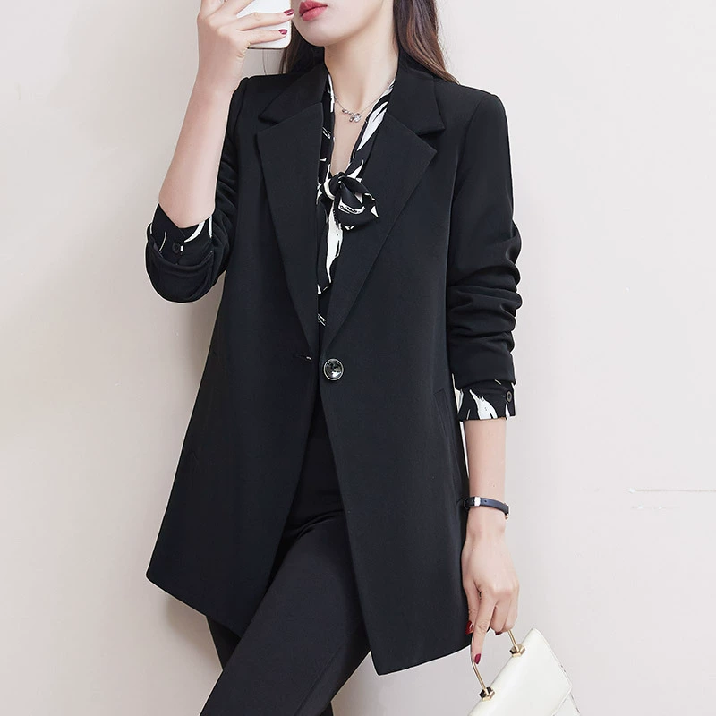 Повседневный пиджак Новый 2023 Взрывы Деловая одежда Костюм больших размеров Женский пухленький чехол для девочек Мясо Тонкий костюм